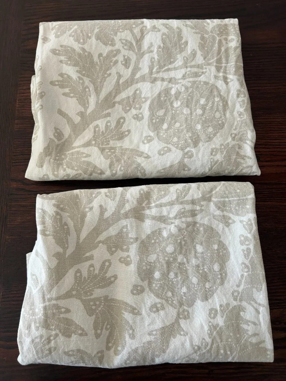Pottery Barn Curtains Cream and White Cotton 50 x 84 (2 panels)